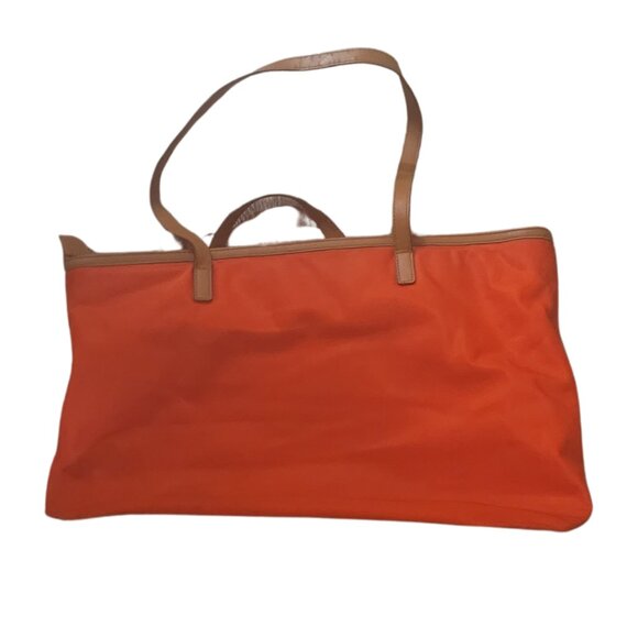 Michael Kors Vibrant Orange Tote with Brown Trim - Picture 8 of 8
